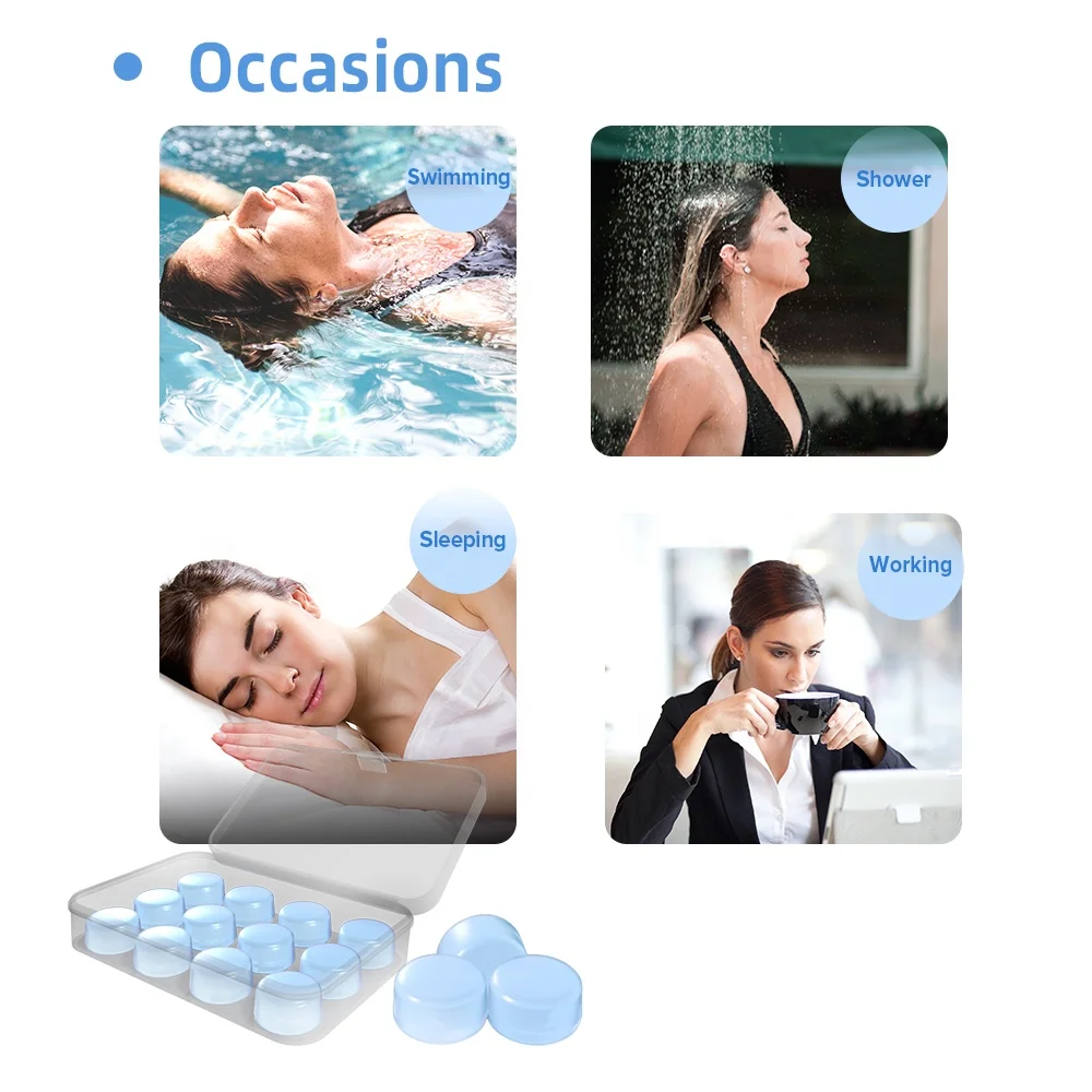 
ODM/OEM showering soft swimming silicone gel earplug for with CE 