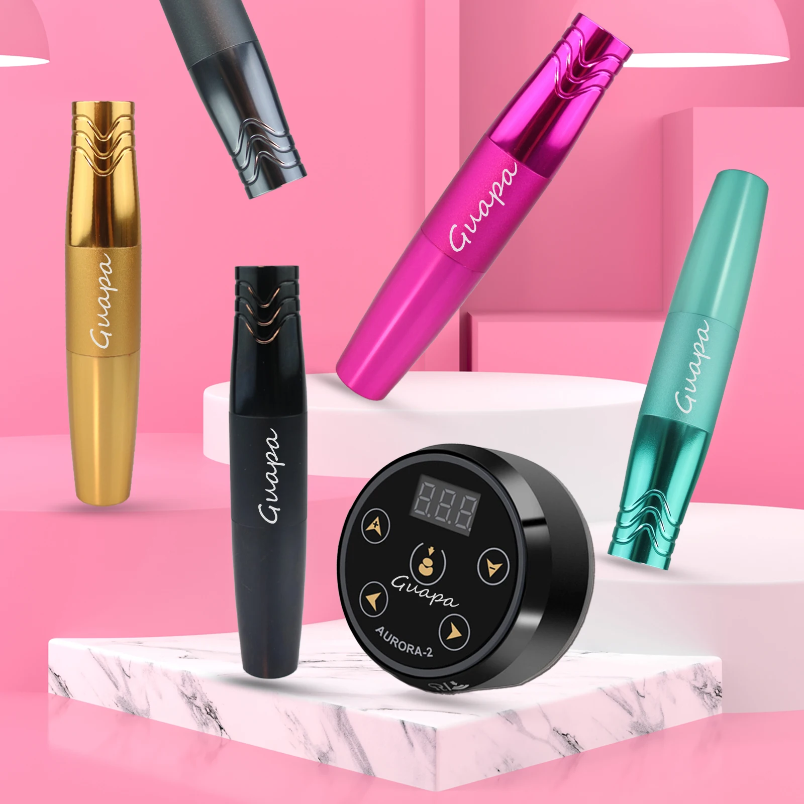 Tattoo Machine Kit Complete Rotary Tattoo Pen Machine With Power Supply Permanent Makeup Universal Cartridge Needle Body Tattoo