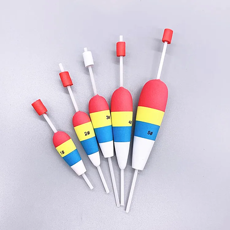 Custom Fishing Bobbers EVA Foam Oval Floats Set Snap-On Spring Fishing Buoy Fishing Floats