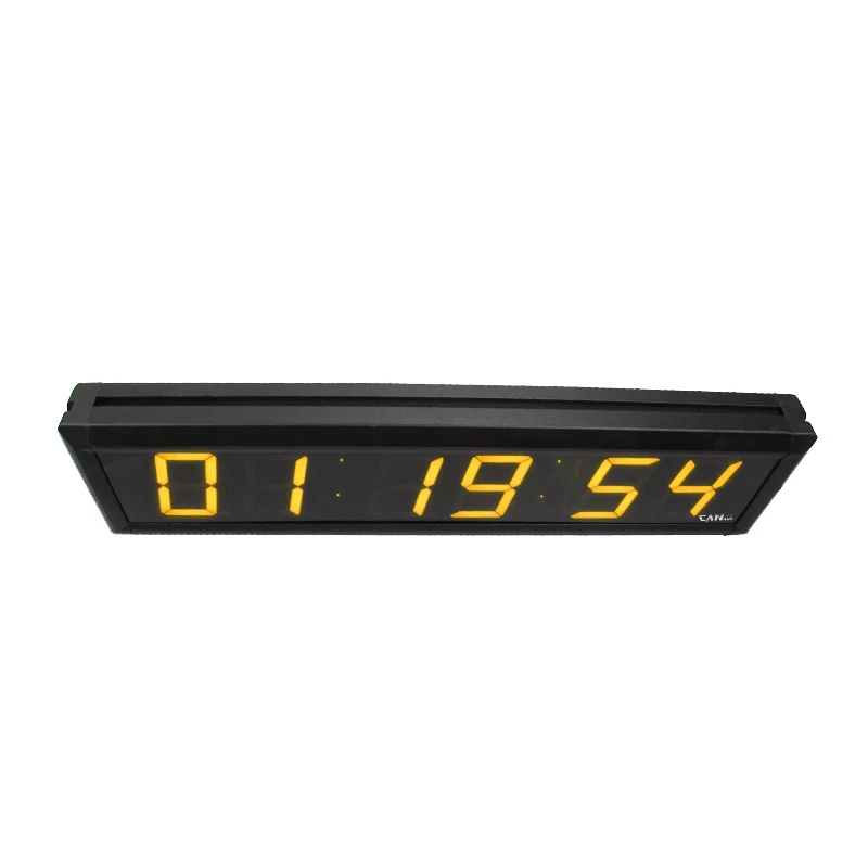 2.3 Inch Yellow LED Display Wall Clock Countdown/Up Stopwatch Workout Gym Timer with Remote Control for Home School Office