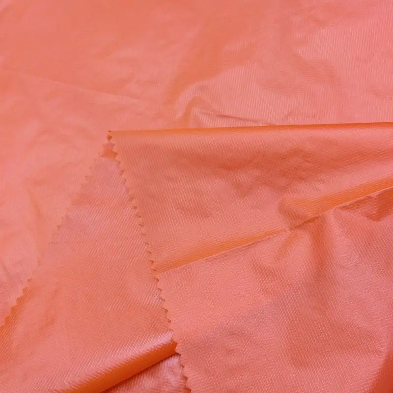 Waterproof 3000mm PU Silicone Coated 15D Recycled Nylon Ripstop Woven Fabric for Outdoor Jacket