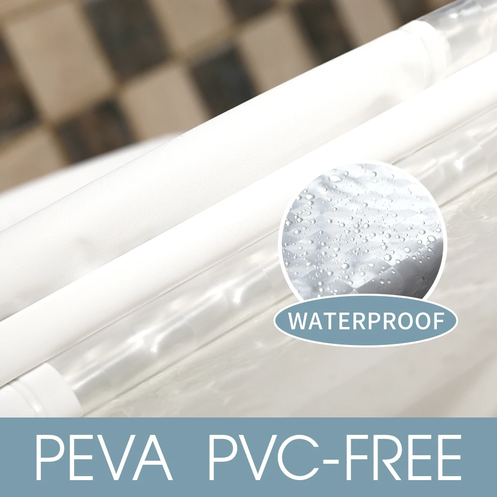 Splicing PEVA Plastic Shower Room Curtain, Waterproof and Mildew-proof, Home Hotel Bathroom Applicable