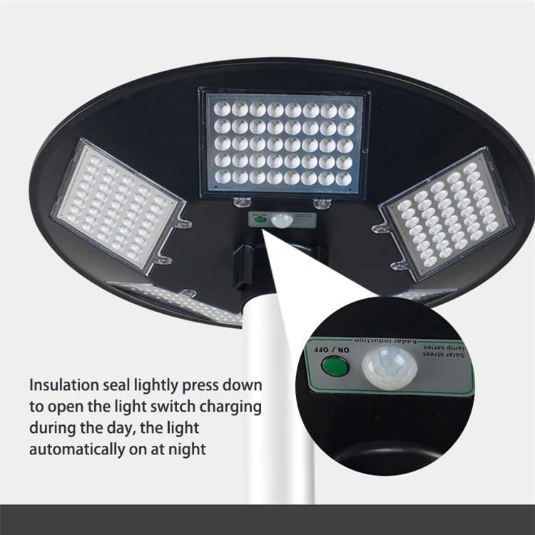 LAP Wall Lawn Street Ufo Solar Garden Lamp With Sensor Round