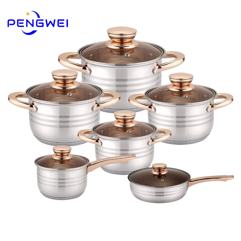 314 Stainless Steel Anti Stick Camping Cookware Set Chicken Deep Frying Pans And Soup Pots Induction Cooker
