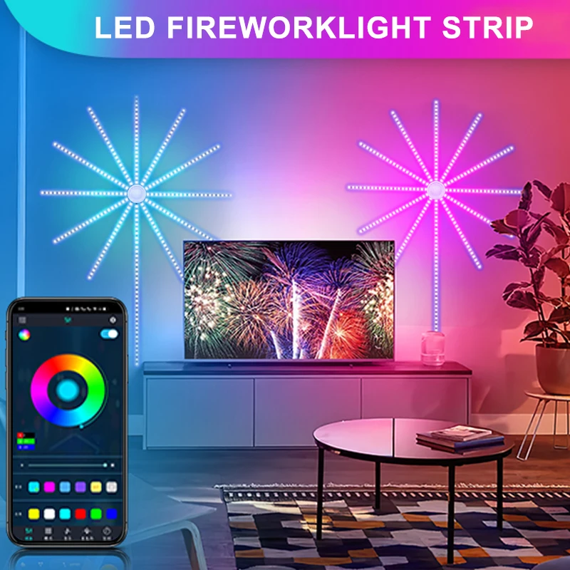 USB Flashing Firework Lights Smart Sound Sensing Led for Decoration