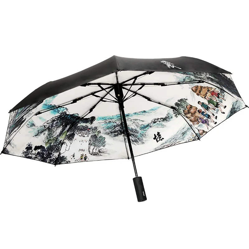 Electric Water Spray fog Cool Fan Umbrella With Power Bank UV Proof Umbrella for Men and Women to use in raining and Sunny days