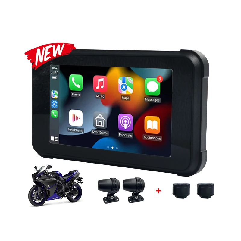 5 inch Linux system universal car stereo 1024*600 waterproof IP67 screen car player built-in GPS Motorcycle radio