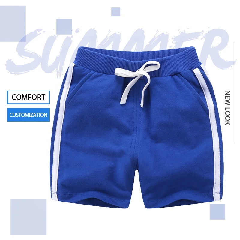 Wholesale Fashion 100% Cotton Kids Shorts Set High Quality Boys Shorts Custom Logo Shorts