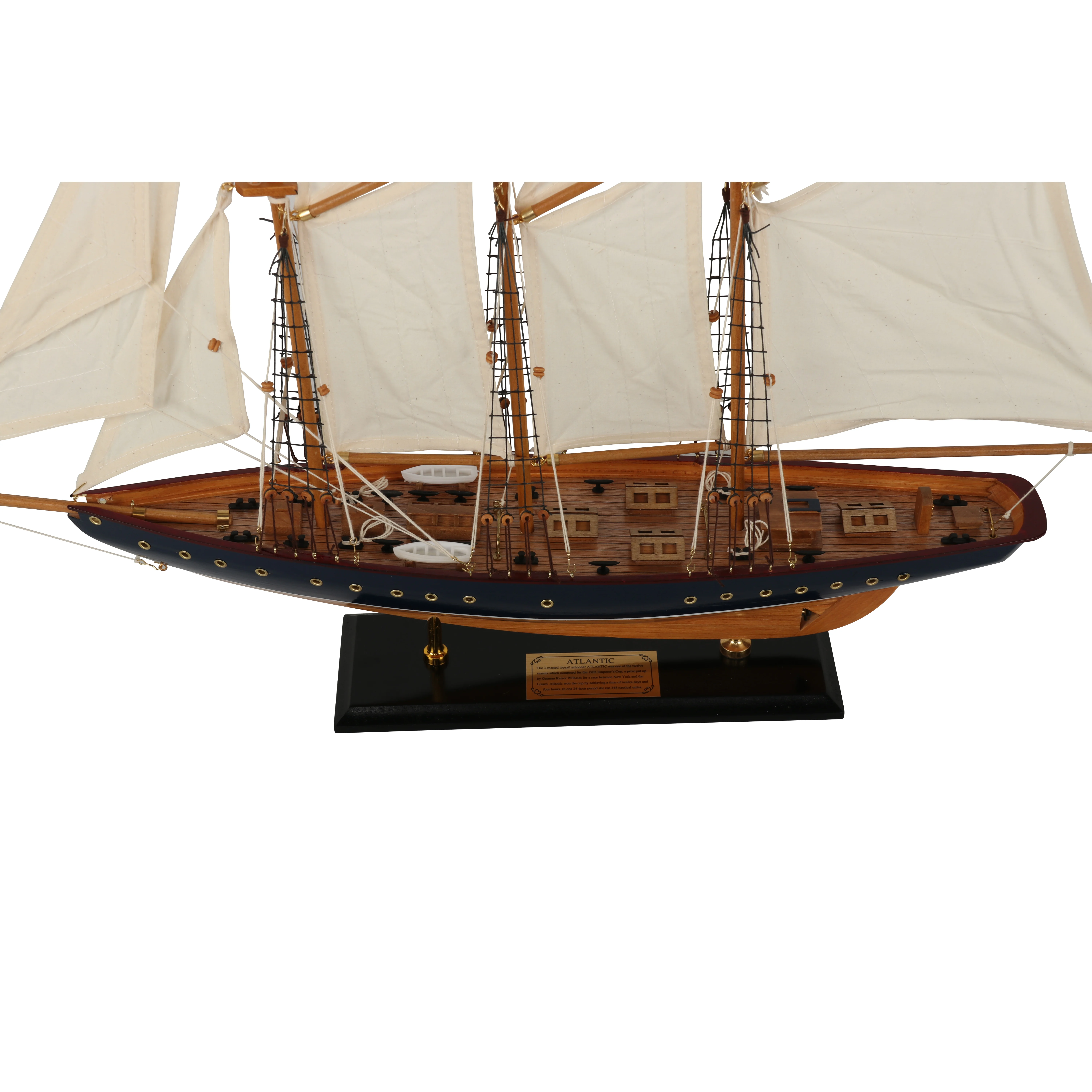 72cm Nautical Antique Atlantic wooden sailboat model scale model ship schooner wooden model ship maritime home decoration
