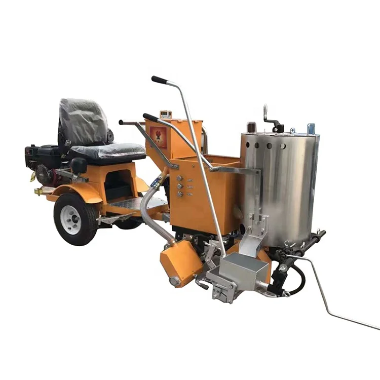 pre-heating road marking Machine with Double cylinder hydraulic hot melt kettle for paint line