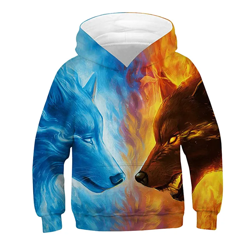 2020 autumn new digital casual unicorn hooded long sleeve anime 3D printed sweater