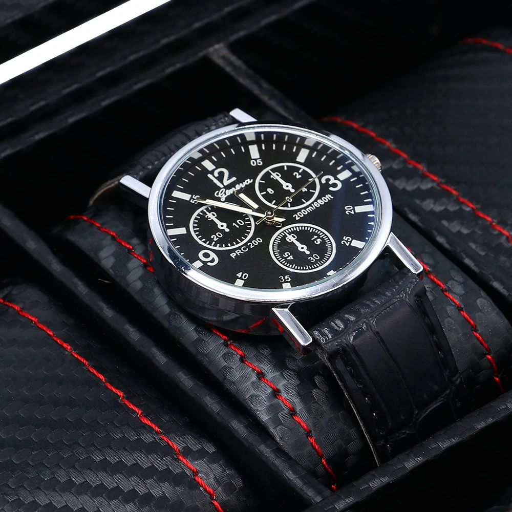 Hot spot full carbon fiber watch box 10 slots watch storage box display watch organizer box