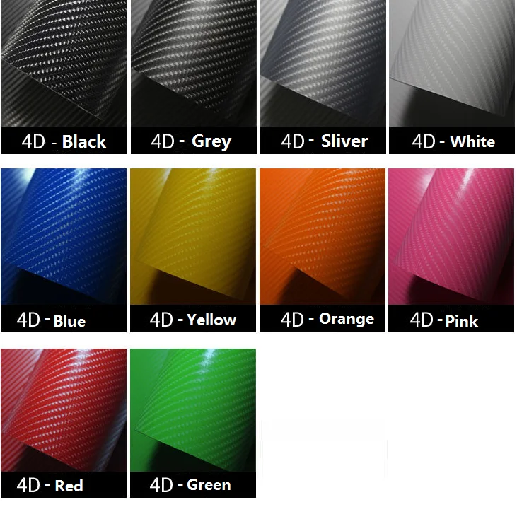 Air Bubble Free 4D Carbon Fiber Car Shrink Wrap vinyl Film