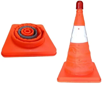 Collapsible traffic cone /safety road cone 320, 400, 450, 550, 620, 700mm with LED light