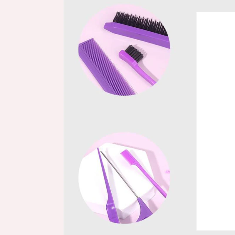 11 pcs hair styling tools organizer stainless steel tail comb plastic beard comb message shampoo brush hair styling tools set