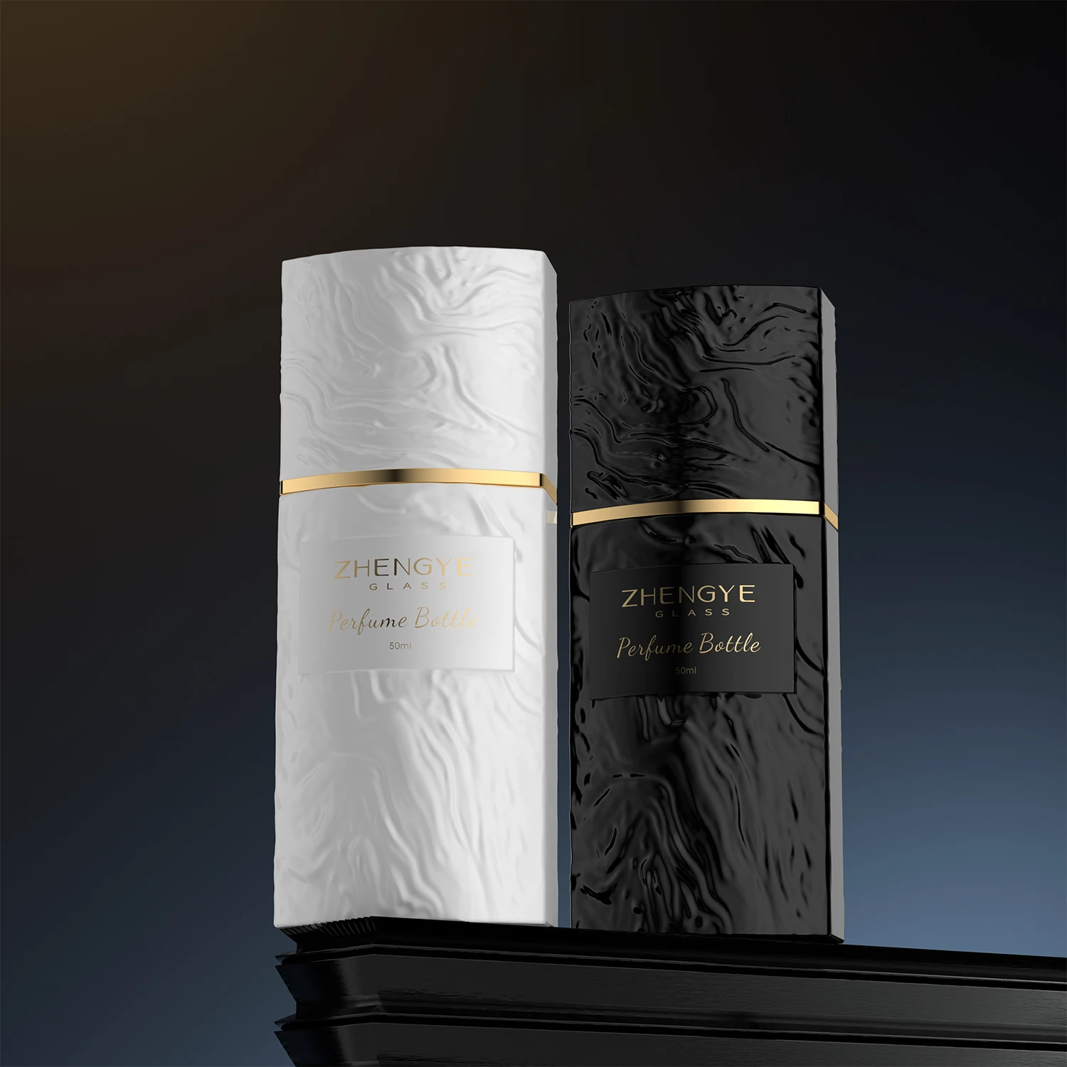 Custom Colored Unique New Design Luxury 50ml Mist Spray Glass Perfume Bottle For Women Man