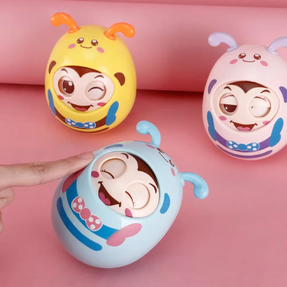 Early Education Cute Balls Baby Rattle Tumbler Teether Toy Set