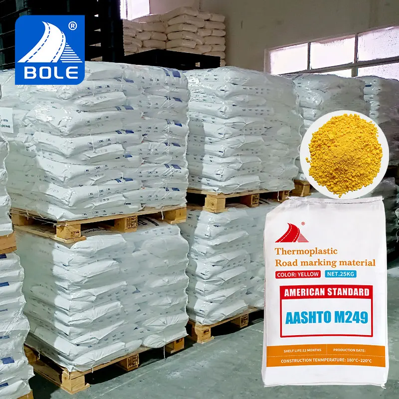 Thermoplastic road paint high traffic road line hot melt reflectorized marking reflective mark powder coating