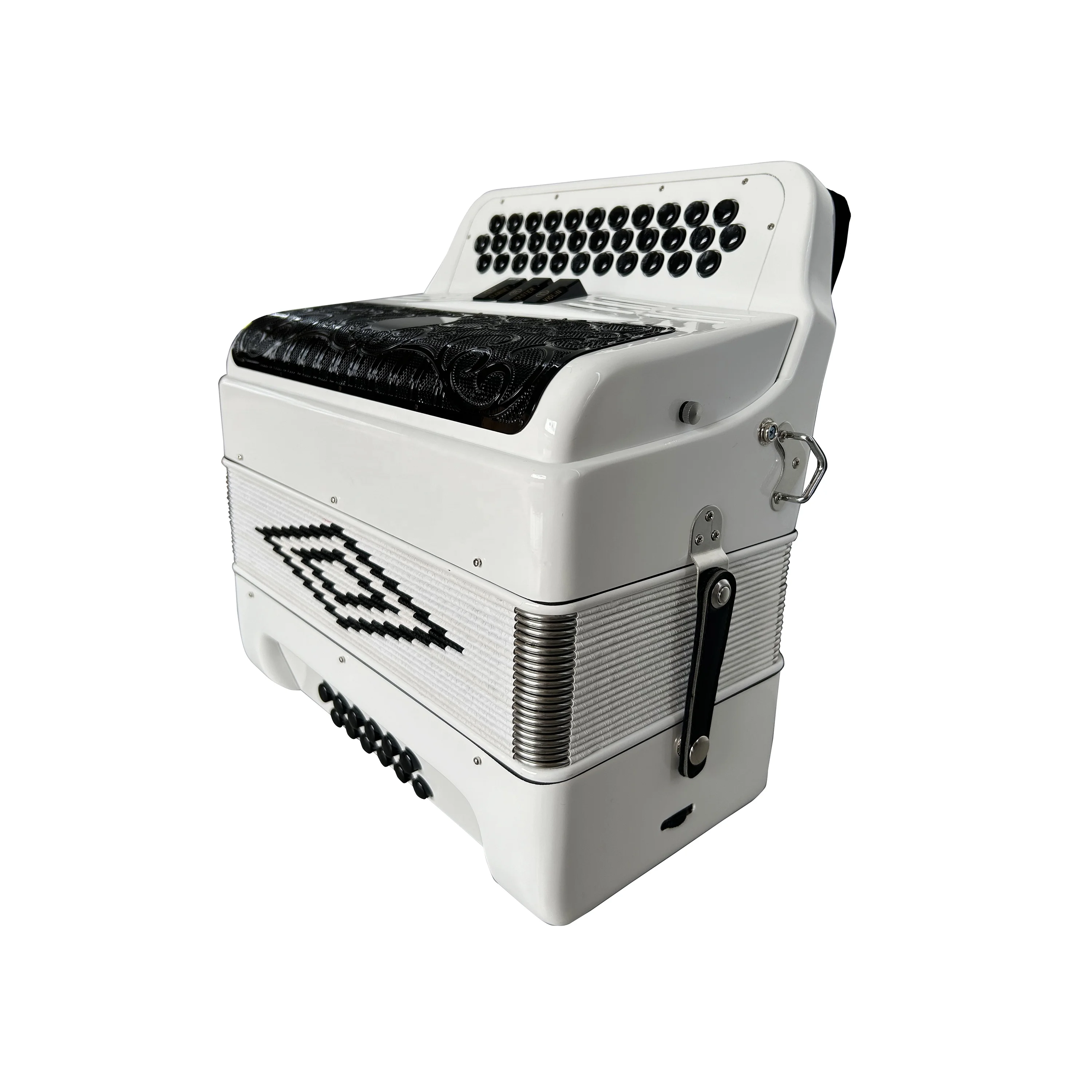 34 Buttons 12 Bass 3 Registers Bright White Accordion Black Grill Black Button Special Switch buttons Acordeon JB3412C