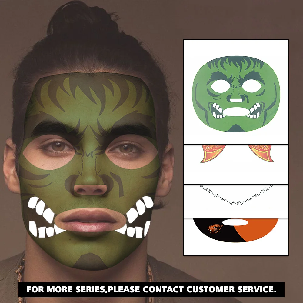 Customized hot  face tattoo flag color tattoo stickers non-toxic and safe to fit the skin