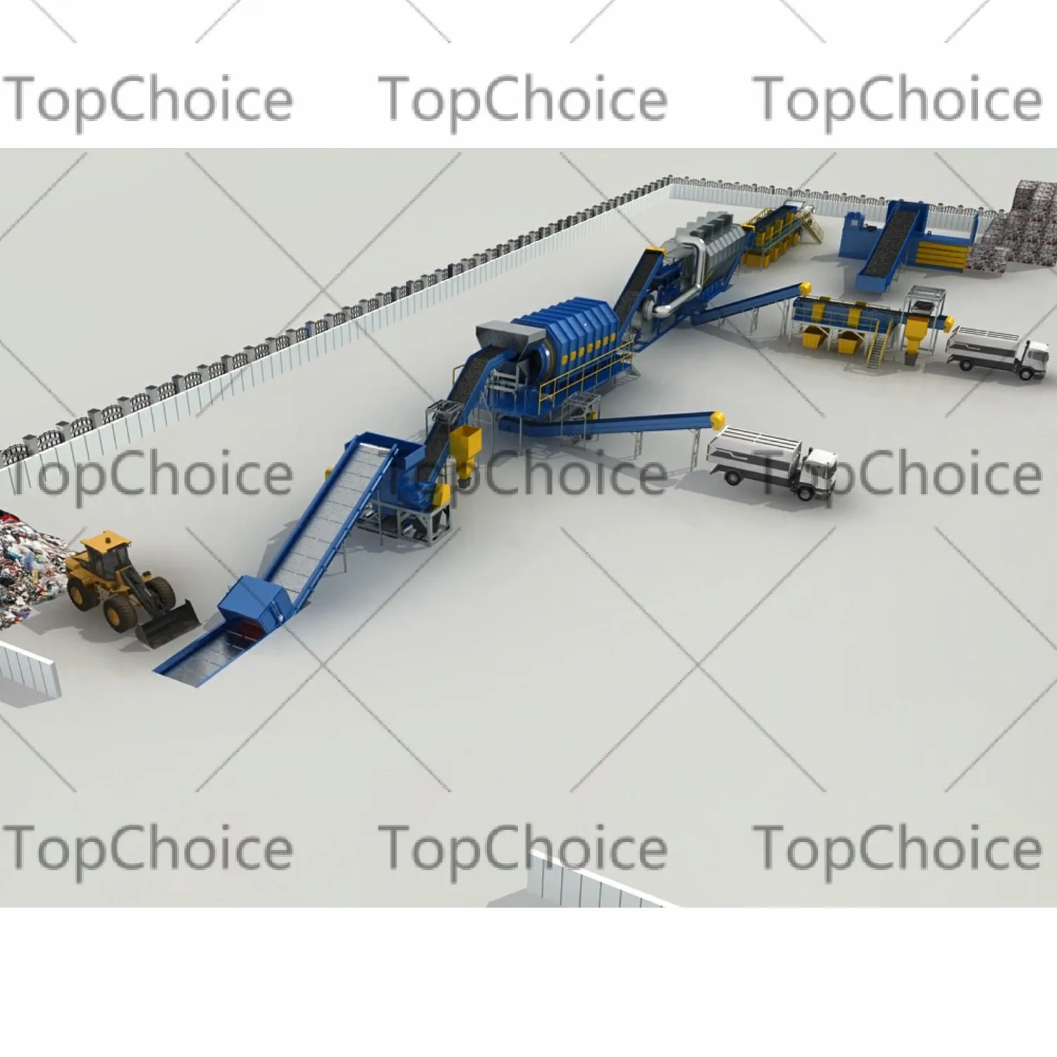 Solid Waste Belt Conveyor Waste Disposal Station Urban Solid Waste Model