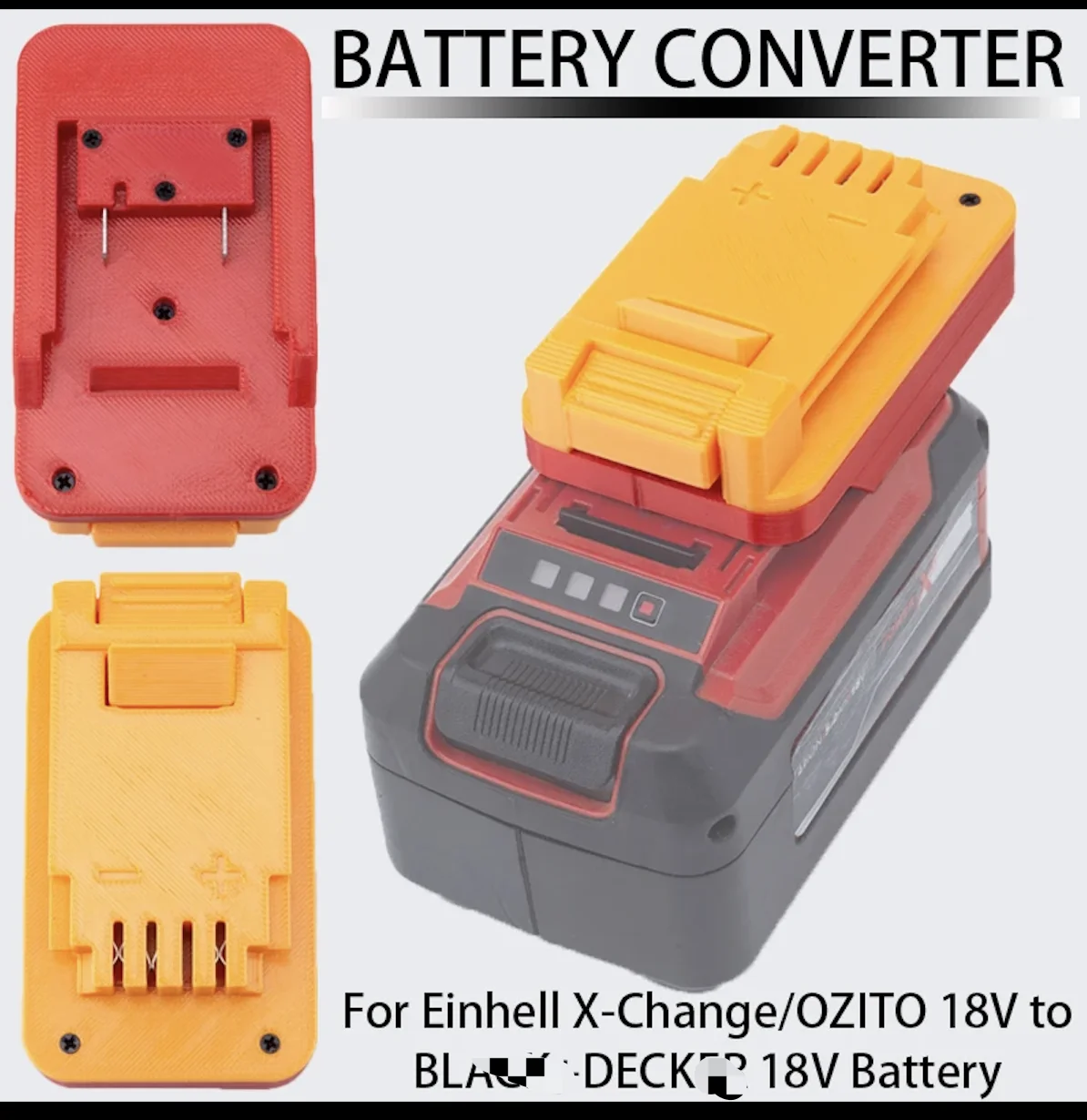 Battery Converter For Einhell X-Change OZITO 18V to BLA CK+DECK ER 18V Li-Ion Battery Adapter Tools Power Tools Accessories