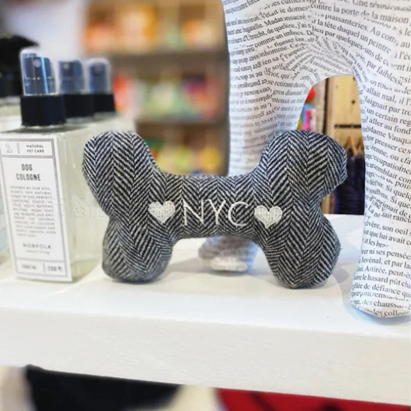 Custom Bone Shape Felt Dog Toys Tear-resistant Dog Teething Toys Zhejiang Training Interactive Rope Knot Bones Plush Unisex