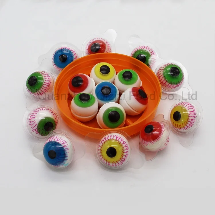 
OEM Halloween sweet 3D gummy eyeballs candy 