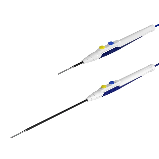 CE ISO (N) Single Use Finger switch Telescopic Electrosurgical Pencil / Diathermy Pencil / ESU pencil button switch