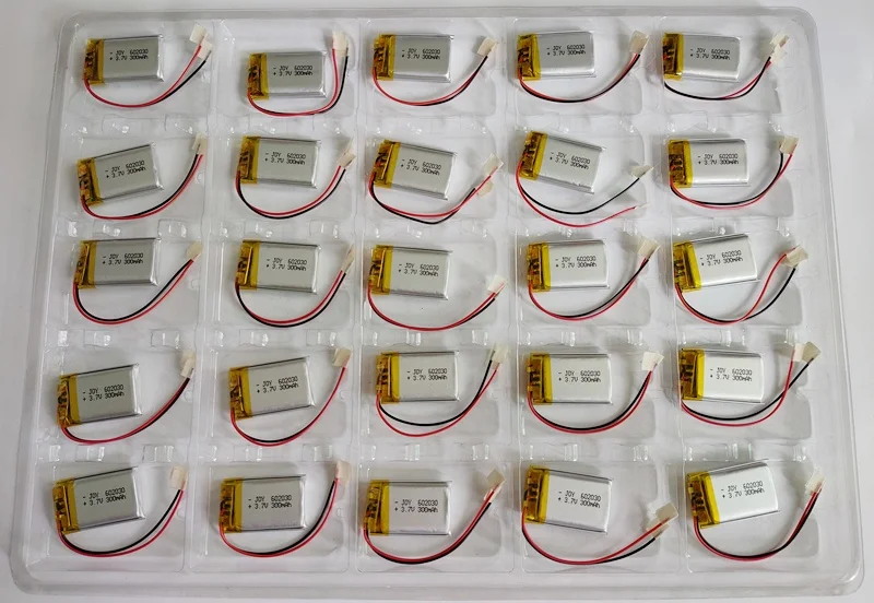 Rechargeable 3.7V 300mAh 602030 li-polymer lithium ion battery with pcm