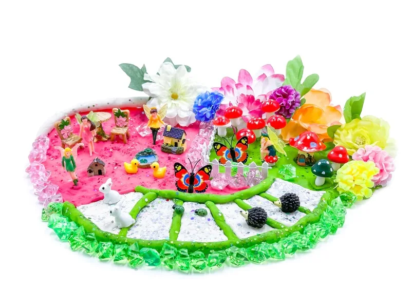 Perfect Kraft Polymer Clay Magical Garden Growing Fairy Kit Modeling Clay Sensory Bin DIY Educational Toy for Kids