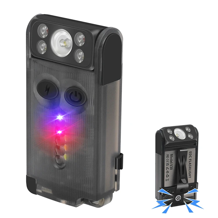 Boruit New V30 Multifunction Portable torchlight Keychain Mini Pocket Torch UV Flashlight keychain with Power Bank for Outdoor