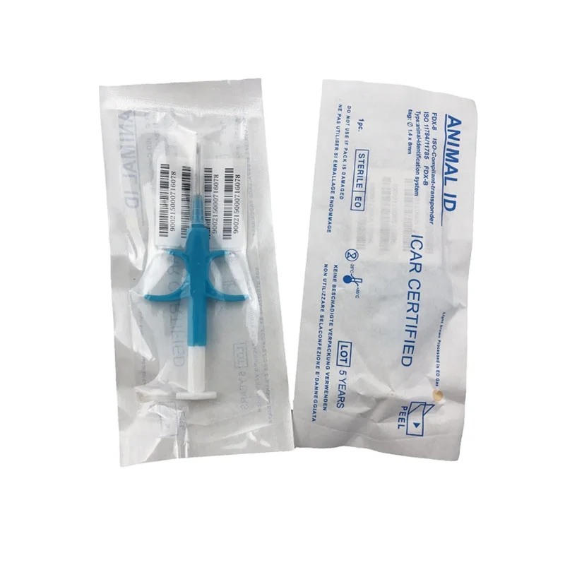 Factory supply 134.2khz ISO 11784 Implantable pet microchips The small size of 1.4*8mm microchip with 134.2khz EM4305 chip