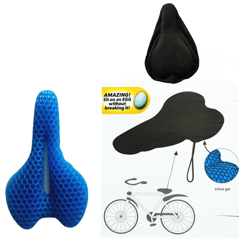 Soft Cool Breathable Honeycomb Design Bicycle Saddle Pad Gel Padded Bike Seat Cushion Bicycle Gel Seat Cushion