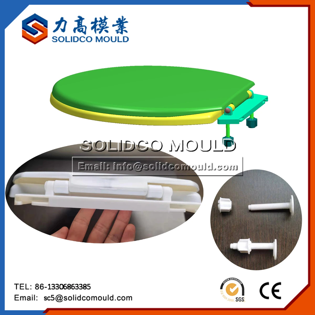 Plastic Injection Mould for PP Toilet Seat Cover