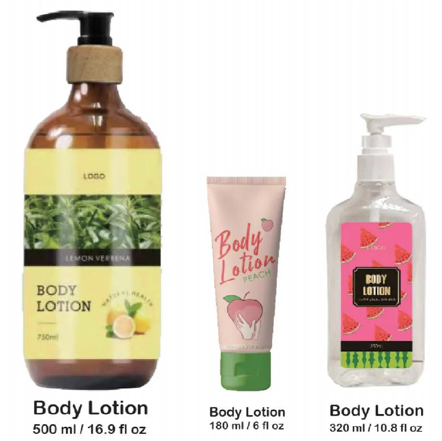 wholesale bath and body care body lotion hand lotion body cream hand cream with water transfer printing pump or tubes