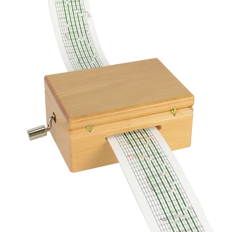 Wooden Diy Custom Paper Music Box Tin Hand Crank