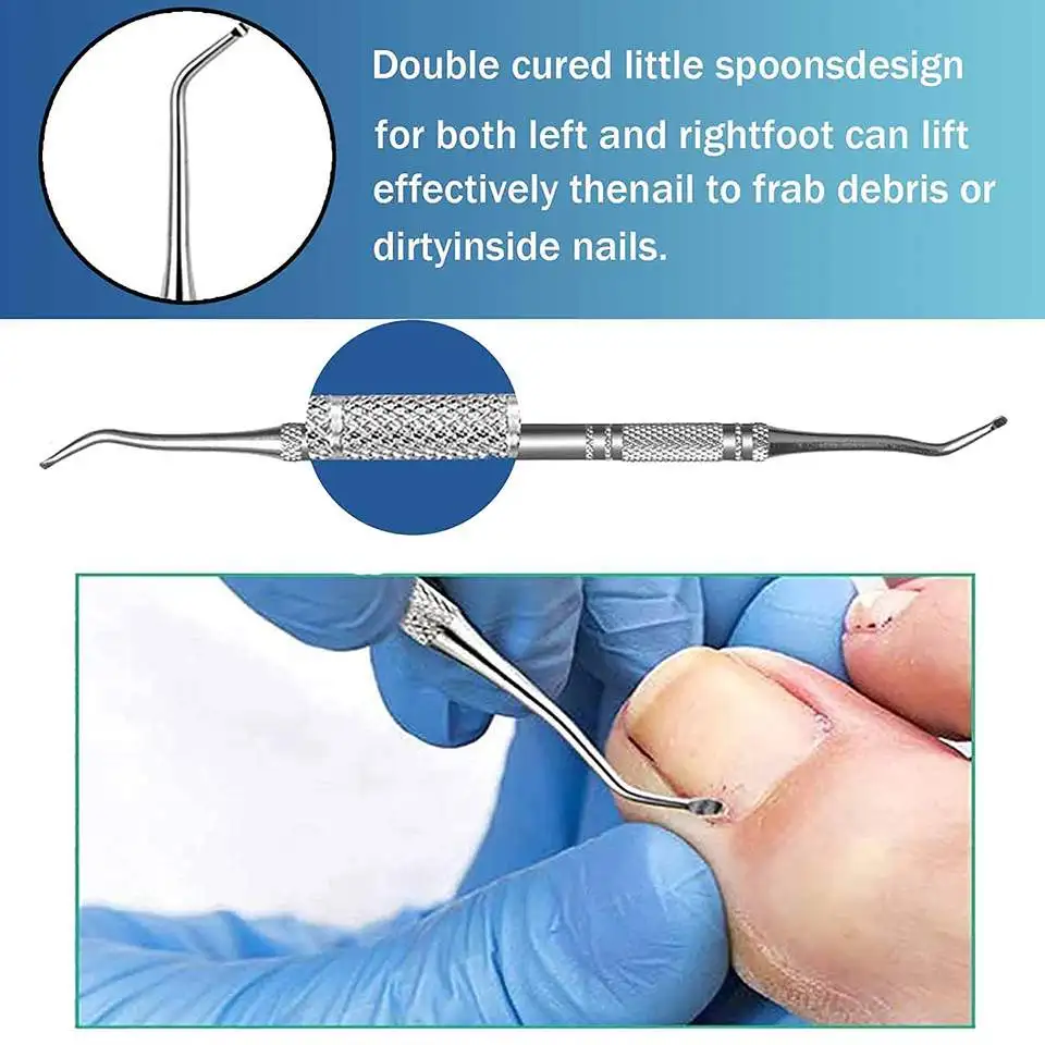 Новый тренд 7 предметов вросший маникюрный набор из нержавеющей стали для ногтей с корректором густых