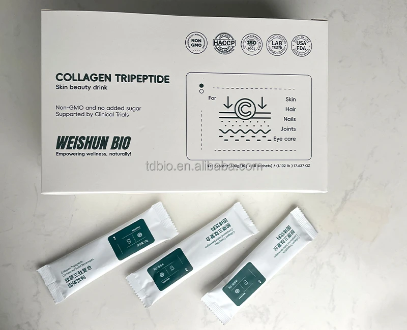 Health supplement raw material collagen tripeptide extract hydrolyzed fish collagen tripeptide powder