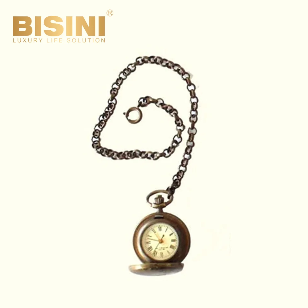 Handy antique mechanical nostalgic gold clock Pure copper single open simple pocket watch Vintage With cover pocket watch