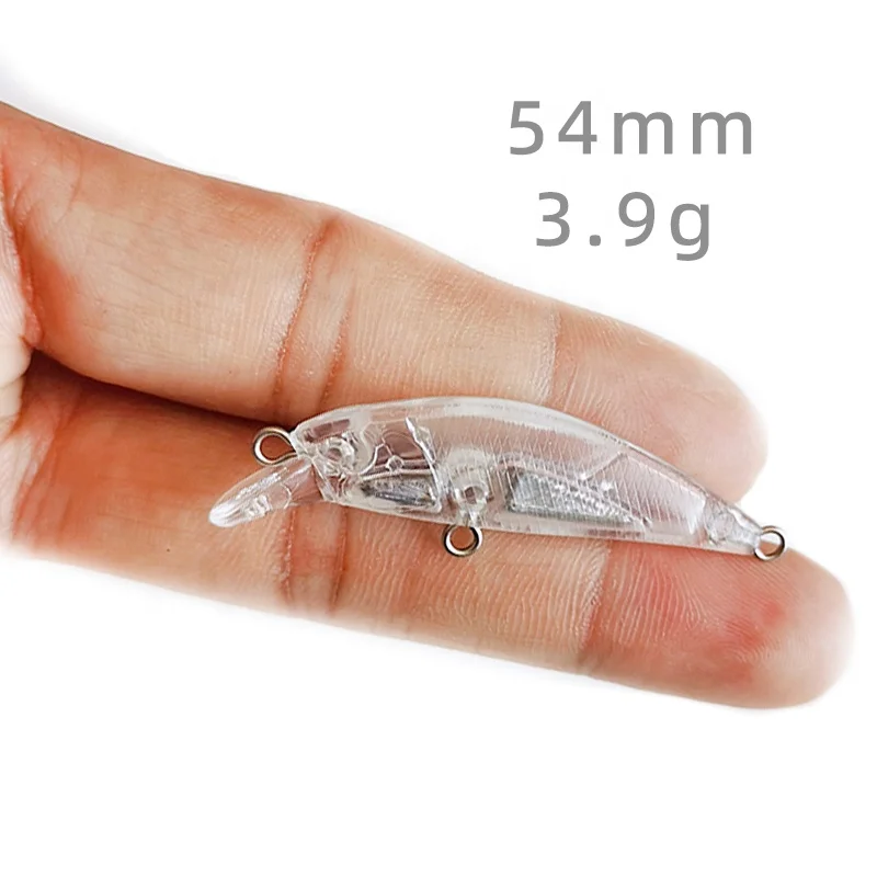 Minnow Hard unpainted jerkbait Lure 54mm 3.9g Custom blank Plastic Sinking Jerk Bait