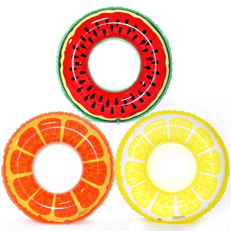 PVC Inflatable swimming pool children and adults playing water Fruit swimming ring water life buoy 3 piece suit