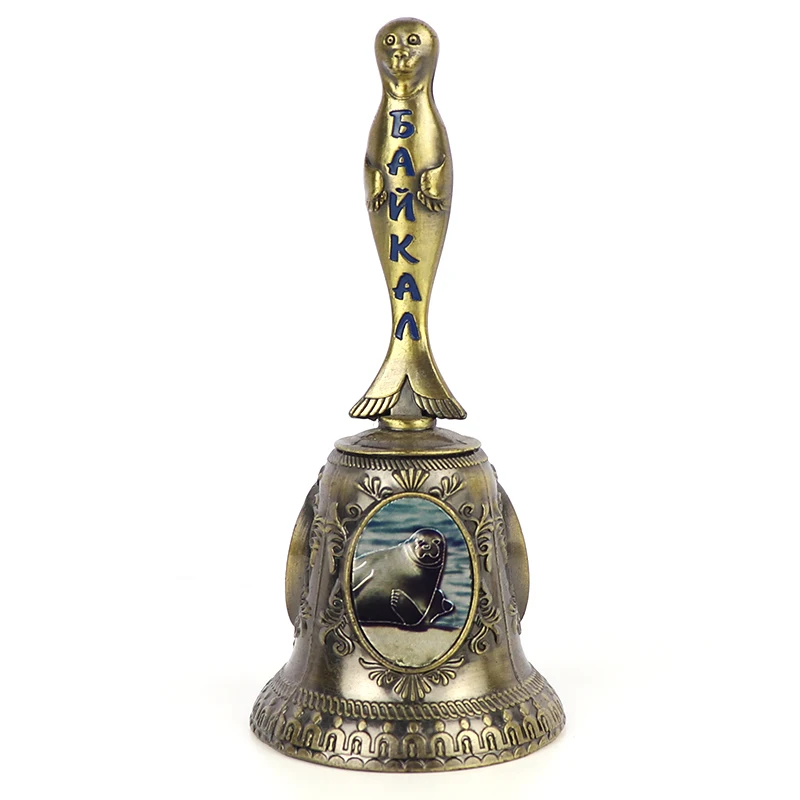 High Quality Custom Design Antique Vintage Russia Tourist Souvenir Metal Hand Dinner Bell