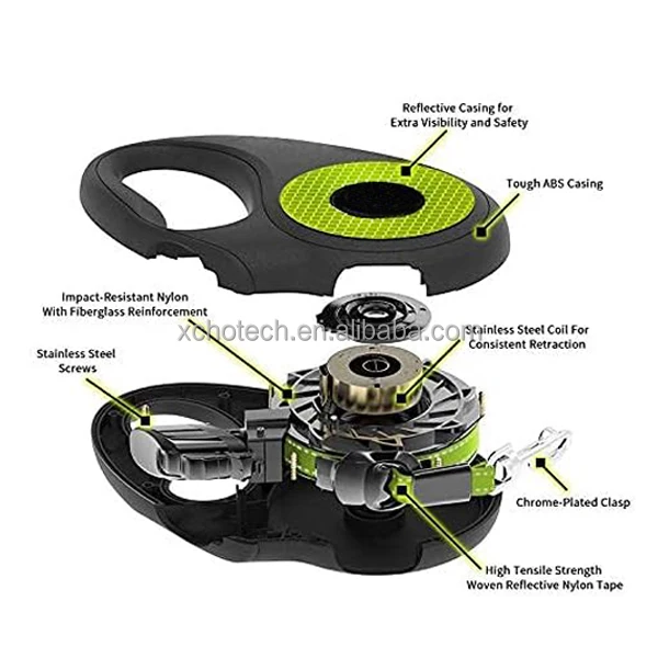 XCHO 360 tangle-free pet leash extendable automatic 3M 5M heavy duty dog leash reflective retractable dog leash
