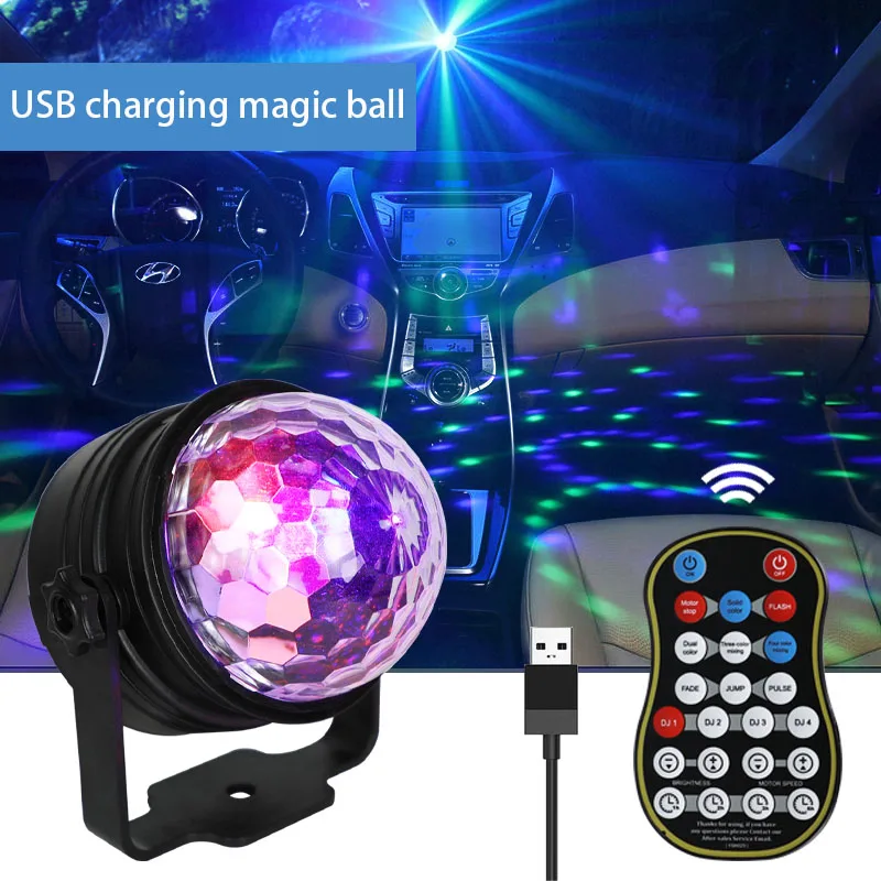 New Christmas Decoration 4- colors Magic Ball Lamp LED Effect Party Disco Strobe Light With RC For Night Club Bar KTV Xmas