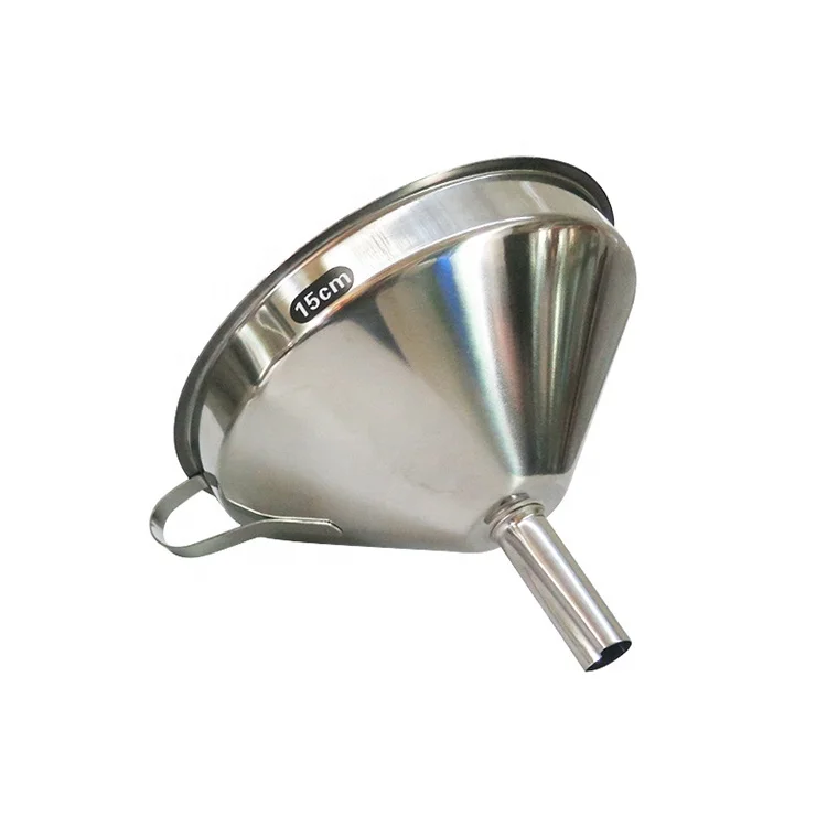 online Food Grade Stainless Steel Kitchen Funnel with Strainer Filter for Transferring of Liquid Dry Ingredients Cooking Funnel