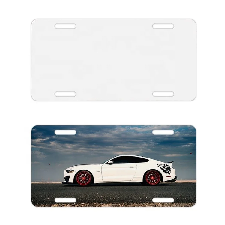 Kingsub Sublimation Aluminum License Plate Wholesale 6*12 inches White Aluminum Blank Sublimation License Plates