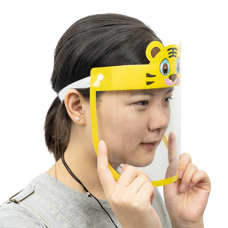 Wholesale Disposable Safety Face Shield For Kids Clear Protective Cartoon Face Shields