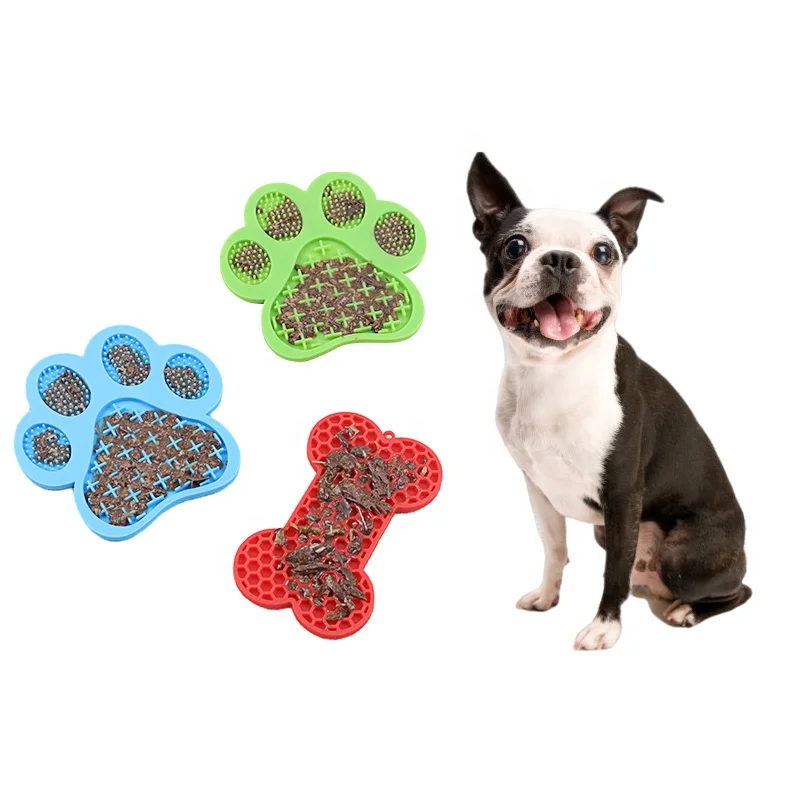 Silicone Dog Food Mat Dog Slow Feeder, Pet Dog Lick Pad, Bath Washing Distraction Dog Lick Mat