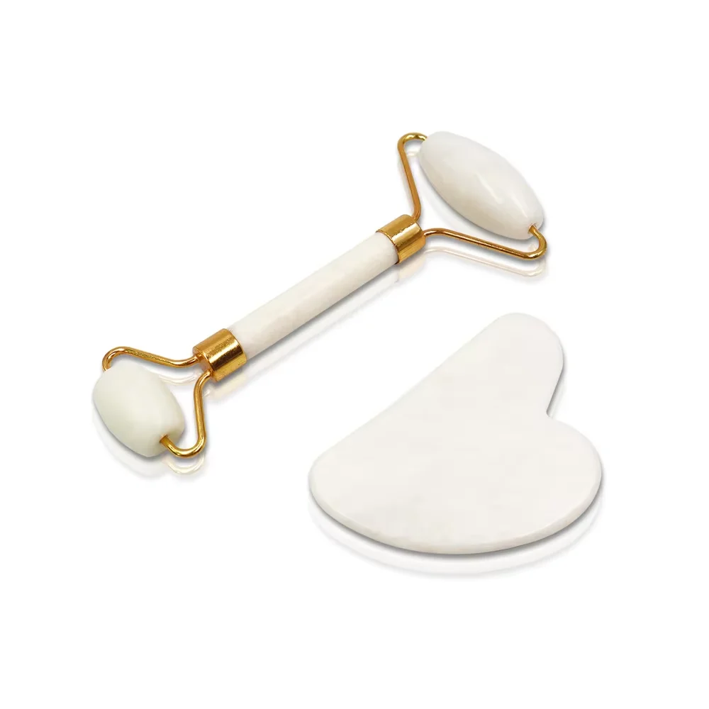 100% Natural White Jade Roller High Quality Skincare Tool for Face Body and Neck Massager